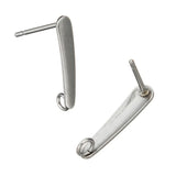 50Pcs Stainless Steel Hooks Coil Ear Wire Earrings DIY Earring J
