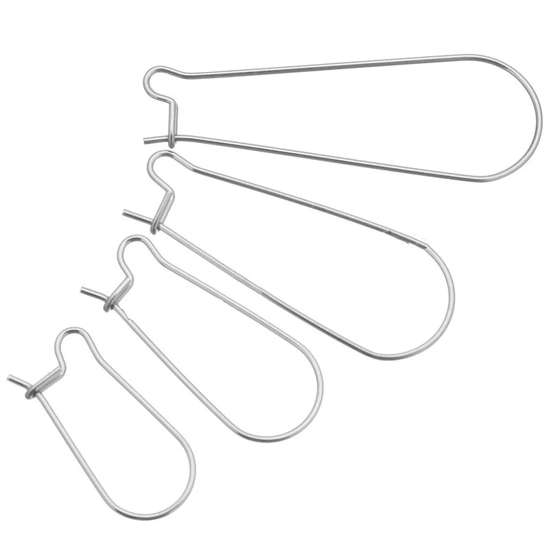 50Pcs Stainless Steel Kidney Ear Wires for DIY Earring Making