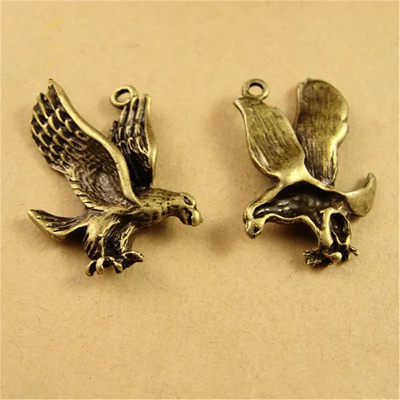 50Pcs Vintage Vulture Charms 26*19.5MM Bird Pendant for Jewelry Making