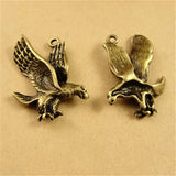 50Pcs Vintage Vulture Charms 26*19.5MM Bird Pendant for Jewelry Making