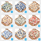 50Pcs/lot Ceramic Beads Flower Porcelain 8mm for DIY Jewelry Making Women