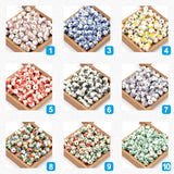 50Pcs/lot Ceramic Beads Flower Porcelain 8mm for DIY Jewelry Making Women