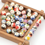 50Pcs/lot Ceramic Beads Flower Porcelain 8mm for DIY Jewelry Making Women