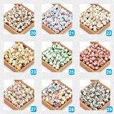 50Pcs/lot Ceramic Beads Flower Porcelain 8mm for DIY Jewelry Making Women