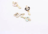 50Pcs Mixed Peach Heart Key Pendant DIY Jewelry Accessories of Necklace Bracelet