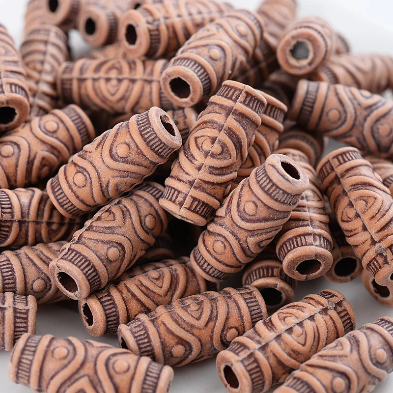 50Pcs Mixed Oval Letter Acrylic Beads Natural Wood Alphabet Spacer DIY Bracelet