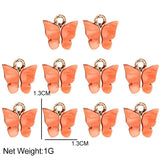 50Pcs Multicolor Butterfly Charms Insect Pendant DIY Jewelry Making