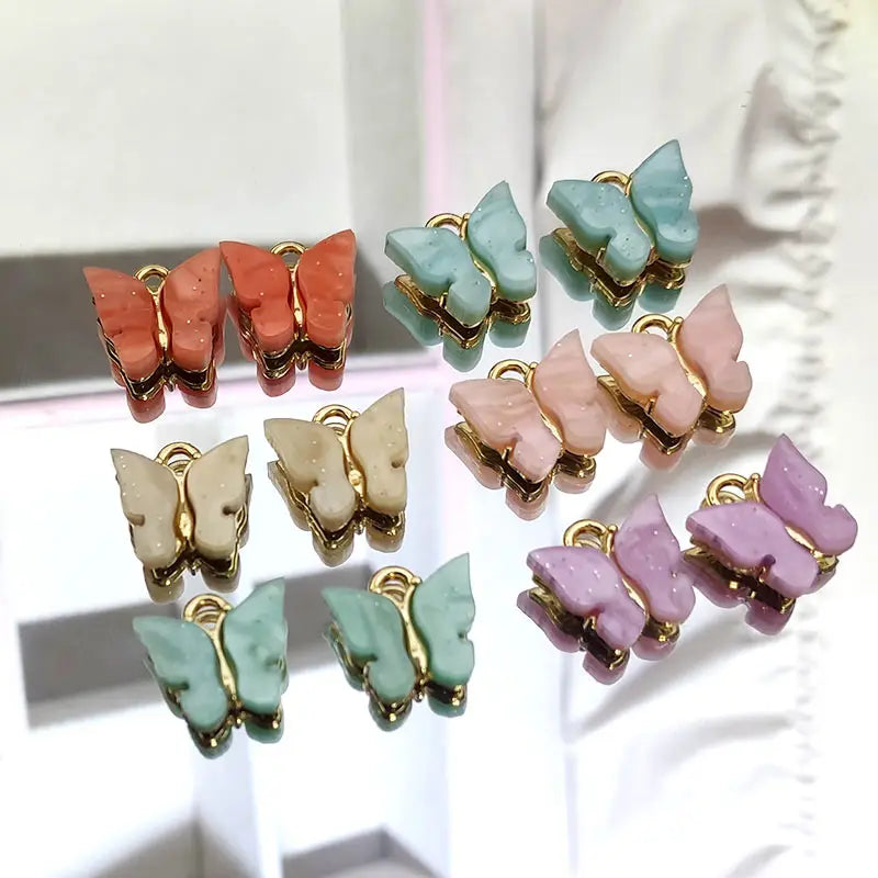 50Pcs Butterfly Jewelry Accessories DIY Earrings Necklaces Bracelet Material