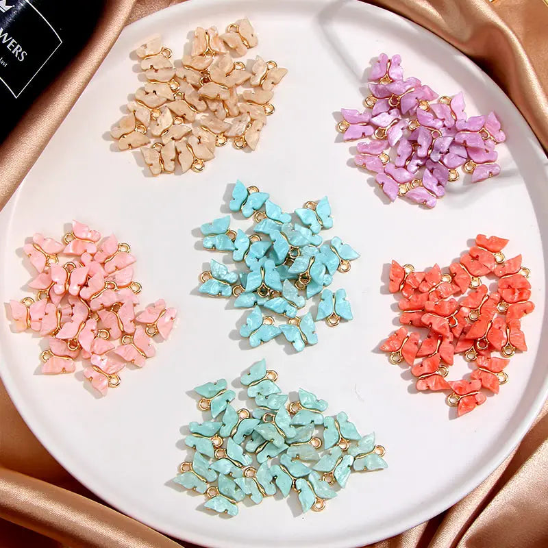 50Pcs Butterfly Jewelry Accessories DIY Earrings Necklaces Bracelet Material