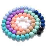 50Pcs 12mm Baby Teether Silicone Beads for DIY Pacifier Chain Bracelet