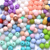 50Pcs 12mm Baby Teether Silicone Beads for DIY Pacifier Chain Bracelet