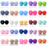 50Pcs 12mm Baby Teether Silicone Beads for DIY Pacifier Chain Bracelet