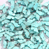 50Pcs Butterfly Charms Acrylic Alloy Insect Pendant DIY Jewelry