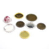 50Pcs Double Lace Edge Glass Cover DIY Decorative Accessories