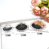 50Pcs Double Lace Edge Glass Cover DIY Decorative Accessories