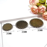 50Pcs Double Lace Edge Glass Cover DIY Decorative Accessories