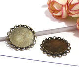 50Pcs Double Lace Edge Glass Cover DIY Decorative Accessories