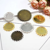 50Pcs Double Lace Edge Glass Cover DIY Decorative Accessories
