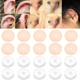 50 Clear Plastic Discs Earring Back Earlobe Support Patches