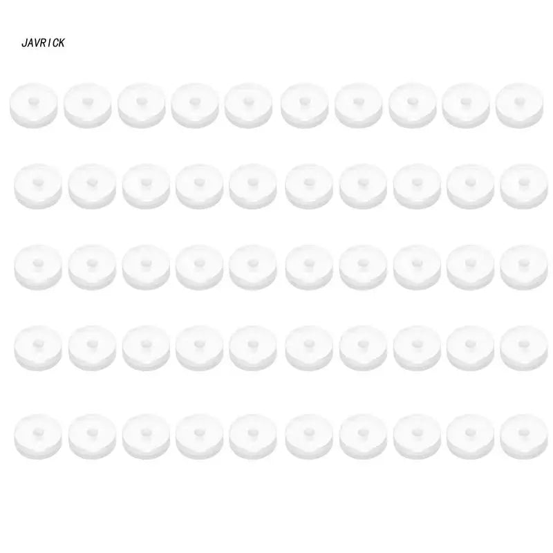 50 Clear Plastic Discs Earring Back Earlobe Support Patches