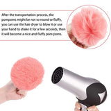 50Pcs Pom Pom Keychains Set Fluffy Faux Fur Tassels Keyrings