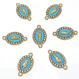 50Pcs San Jude Drop Oil Double Hole Fittings for DIY Bracelets