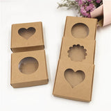 50 Sets Brown Necklace & Earring Gift Boxes 6x6x1cm Small Square Jewelry Set