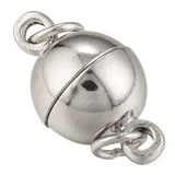 50 Sets Brass Magnetic Clasps 14x8mm Platinum