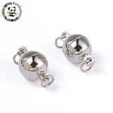 50 Sets Brass Magnetic Clasps 14x8mm Platinum