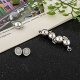 50 Sets Brass Magnetic Clasps 14x8mm Platinum