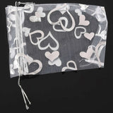 50X Silver Organza Wedding Favor Gift Bag 12X10cm
