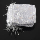 50X Silver Organza Wedding Favor Gift Bag 12X10cm