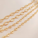 14K Plated Brass Thick O-chains for DIY Jewelry Making