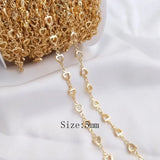 14k Plated Love Chain Necklace for Women's Charm Jewelry Making