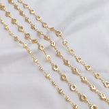 14k Plated Love Chain Necklace for Women's Charm Jewelry Making