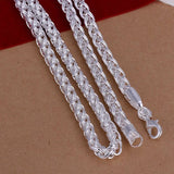 925 Sterling Silver 6MM Necklace Twisted Chain 20inches Jewelry