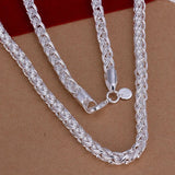 925 Sterling Silver 6MM Necklace Twisted Chain 20inches Jewelry