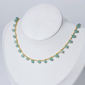 Stone Plated Wire Chains Amazonite Tiger Eye Bracelet Components DIY