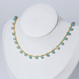Stone Plated Wire Chains Amazonite Tiger Eye Bracelet Components DIY