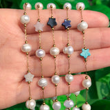 Star Shape Stone Beads Chains for DIY Jewelry Making