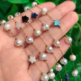 Star Shape Stone Beads Chains for DIY Jewelry Making