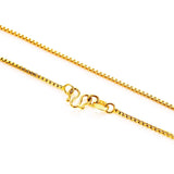 Thin 24K Gold Plated Box Chain Necklace Women 20inch