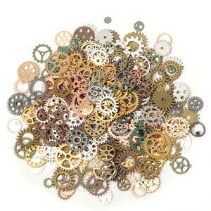 Metal Mixed Steampunk Cogs & Gears Charms Vintage Craft Material for Jewelry DIY