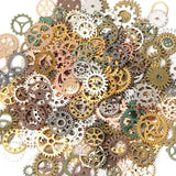50g 100g Mixed Steampunk Pendants Gears Cogs Charms Beads for Necklace DIY