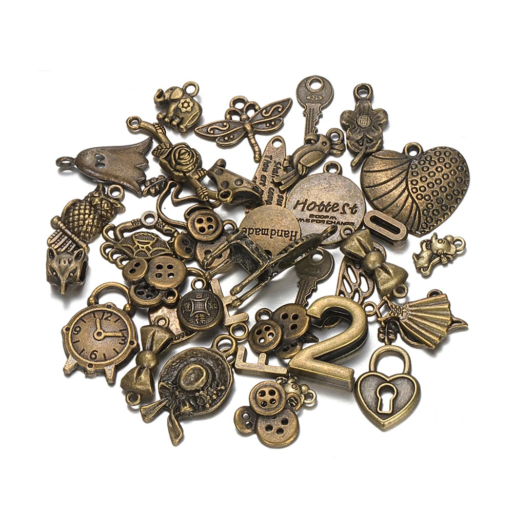 Steampunk Mixed Charms Pendants Metal Vintage DIY Accessories