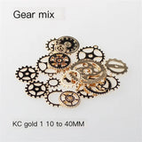 50g Steampunk Cogs Charms Mixed Metal Gear Spacer DIY Bracelet Accessories