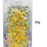 50g Glitter Sequin Mix Star Heart Dot Moon Shape Nail Shaker Art Flakies