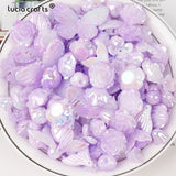 50g Acrylic Beads Bow Smile Mix Bead DIY Phone Chains Bracelet Jewelry I0134