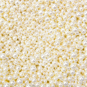 50g/Pack ABS Pearl Beads Beige Round Acrylic Beads DIY Craft