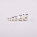 50g/Pack ABS Pearl Beads Beige Round Acrylic Beads DIY Craft